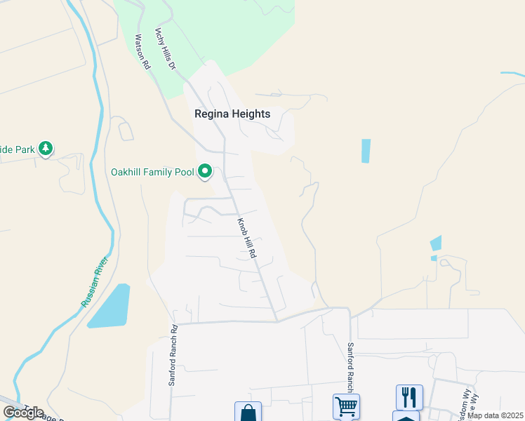 map of restaurants, bars, coffee shops, grocery stores, and more near 1735 East Madrone Avenue in Ukiah