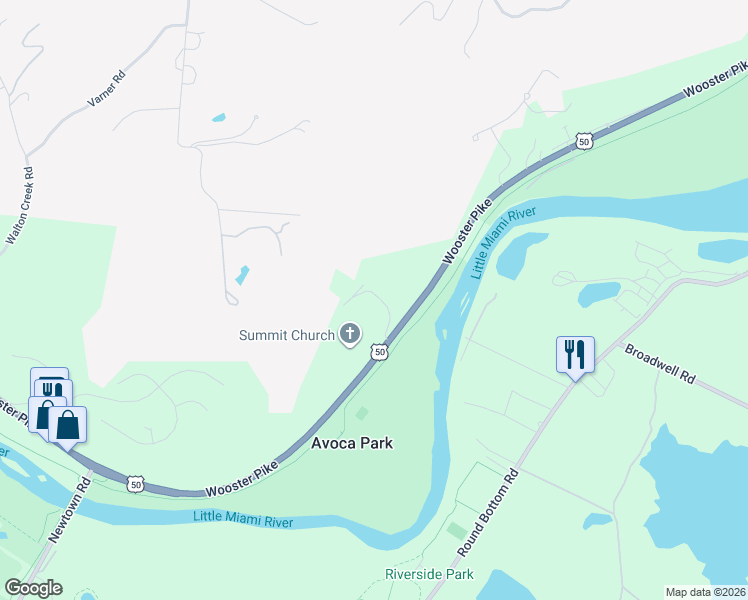 map of restaurants, bars, coffee shops, grocery stores, and more near 8232 Wooster Pike in Cincinnati