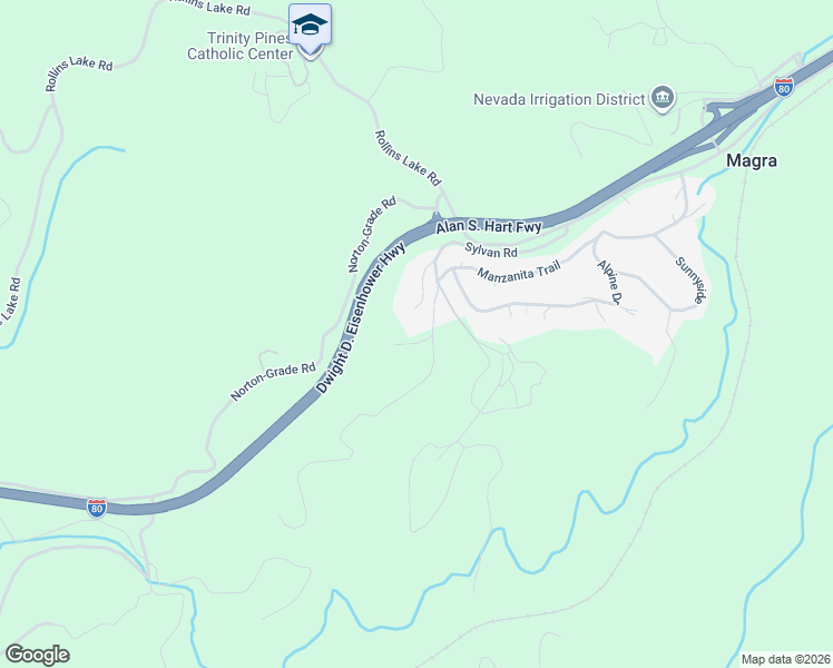 map of restaurants, bars, coffee shops, grocery stores, and more near 27520 Steamers Ravine Road in Colfax