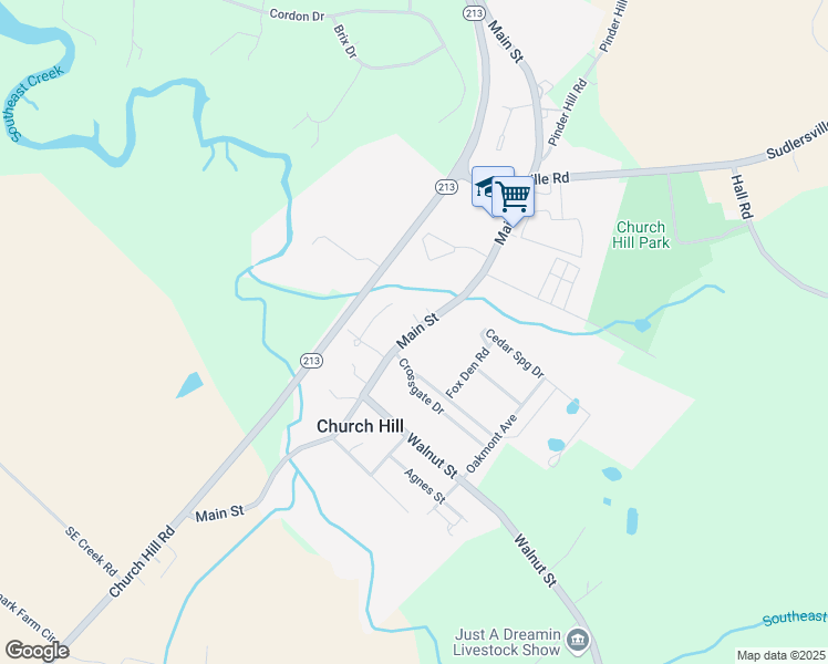 map of restaurants, bars, coffee shops, grocery stores, and more near 599 Highway 19 in Church Hill