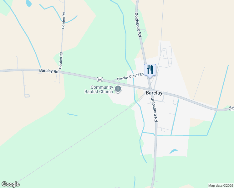 map of restaurants, bars, coffee shops, grocery stores, and more near 1422 Barclay Road in Barclay