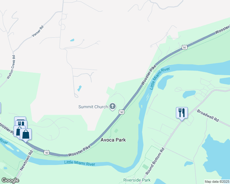 map of restaurants, bars, coffee shops, grocery stores, and more near 8232 Wooster Pike in Cincinnati