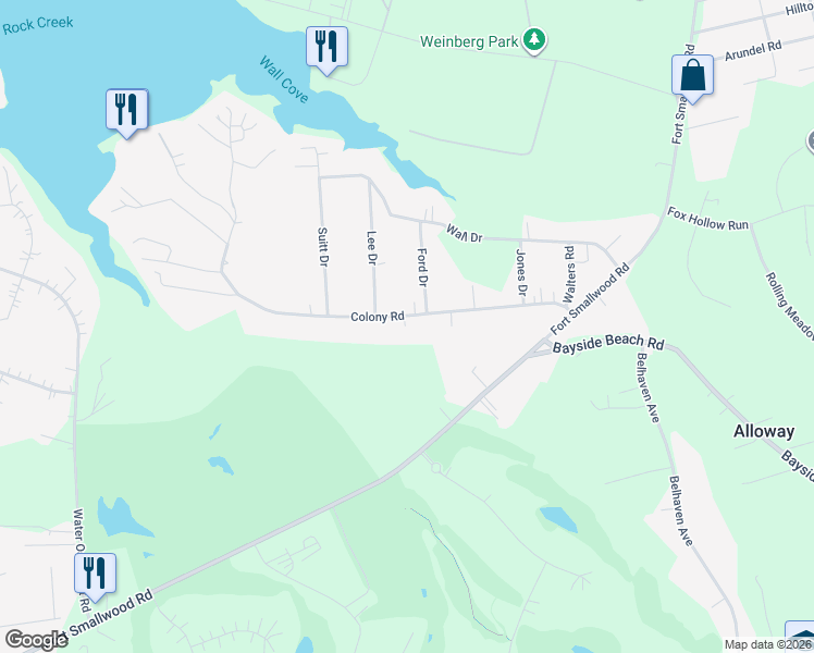 map of restaurants, bars, coffee shops, grocery stores, and more near 1611 Colony Road in Pasadena