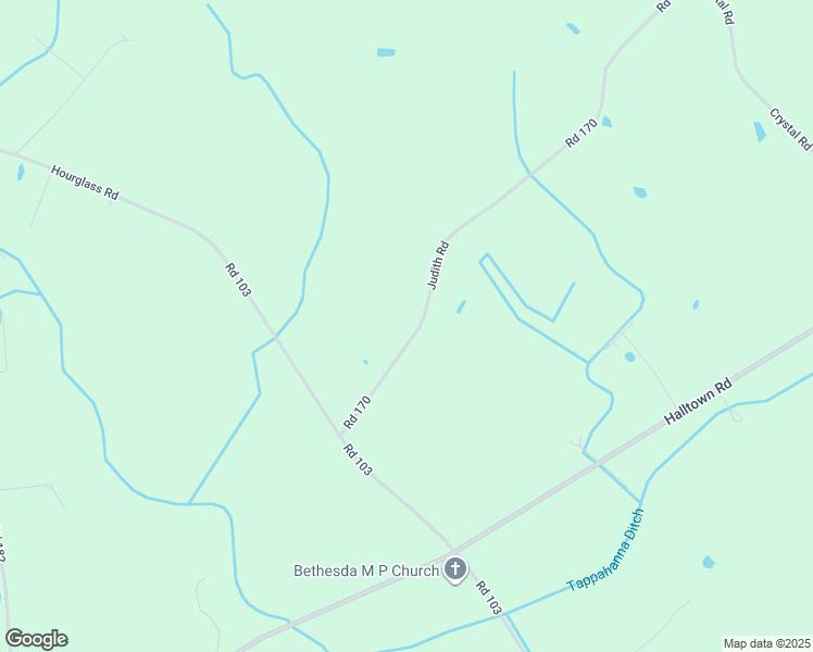 map of restaurants, bars, coffee shops, grocery stores, and more near 259 Judith Road in Hartly