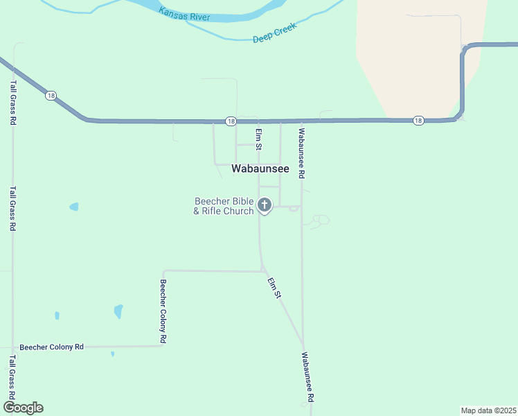 map of restaurants, bars, coffee shops, grocery stores, and more near Elm St & Chapel St in Wamego