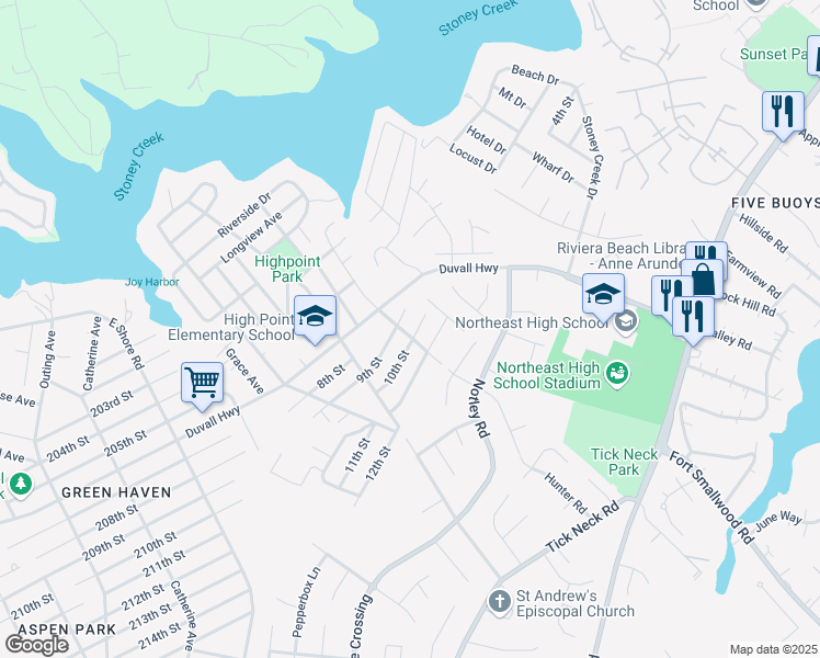 map of restaurants, bars, coffee shops, grocery stores, and more near 7761 Woodlawn Avenue in Pasadena