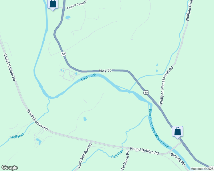 map of restaurants, bars, coffee shops, grocery stores, and more near 5140 River Valley Road in Milford