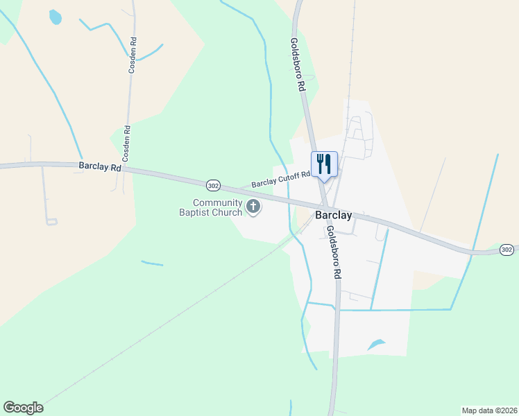 map of restaurants, bars, coffee shops, grocery stores, and more near 1422 Barclay Road in Barclay