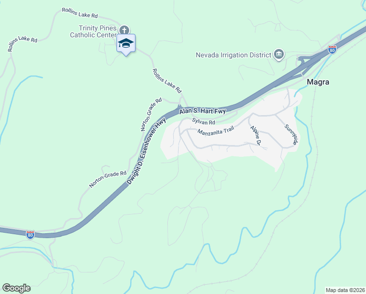 map of restaurants, bars, coffee shops, grocery stores, and more near 27520 Steamers Ravine Road in Colfax