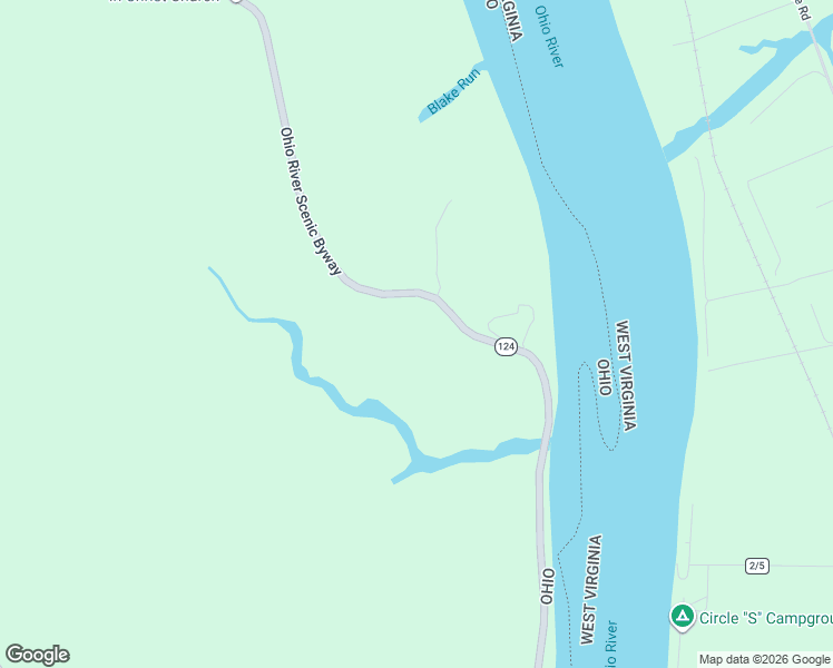 map of restaurants, bars, coffee shops, grocery stores, and more near 67406-67666 Ohio River Scenic Byway in Reedsville