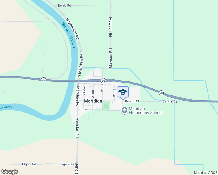 map of restaurants, bars, coffee shops, grocery stores, and more near 15993 Bridge Street in Meridian