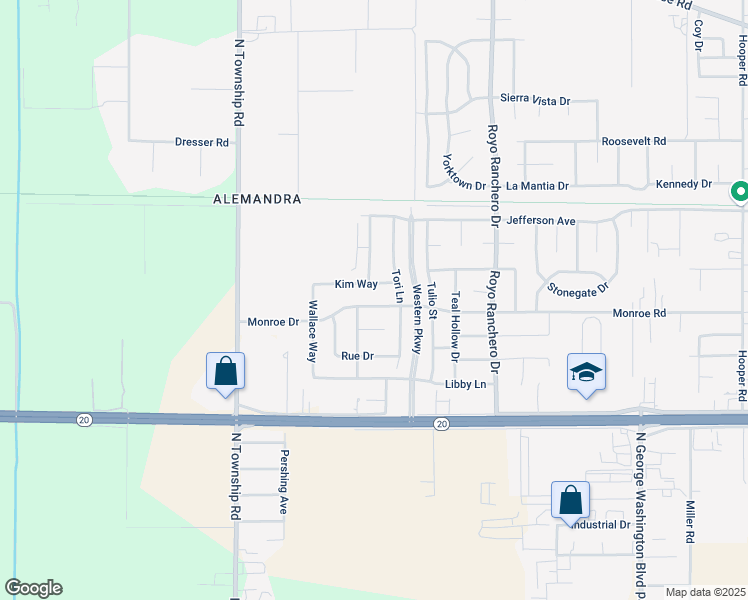 map of restaurants, bars, coffee shops, grocery stores, and more near 3561 Monroe Dr in Yuba City