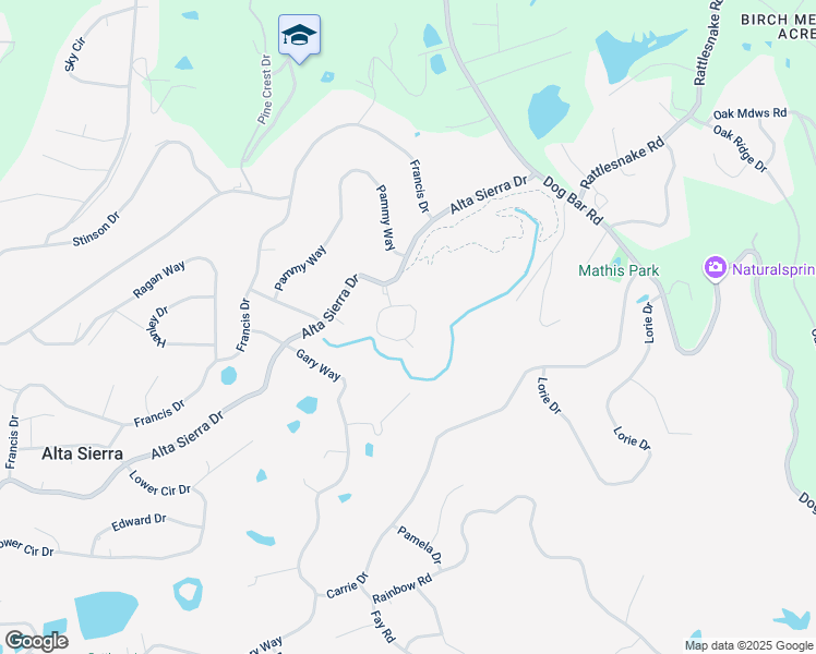 map of restaurants, bars, coffee shops, grocery stores, and more near 15441 Kingsbury Circle in Grass Valley