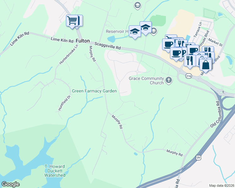 map of restaurants, bars, coffee shops, grocery stores, and more near 11168 Eugene Avenue in Fulton
