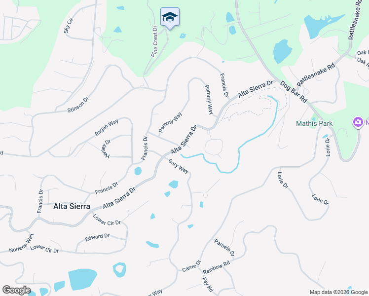 map of restaurants, bars, coffee shops, grocery stores, and more near 12201 Alta Sierra Drive in Grass Valley