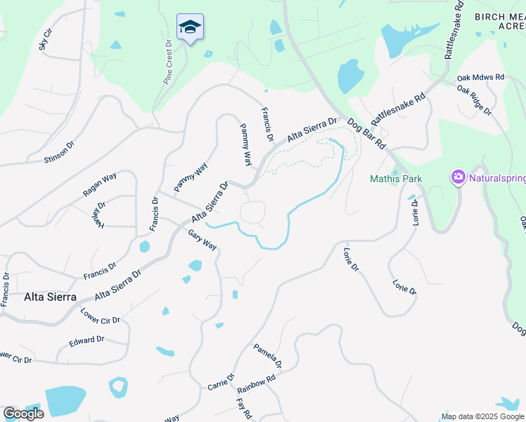 map of restaurants, bars, coffee shops, grocery stores, and more near 15447 Kingsbury Circle in Grass Valley