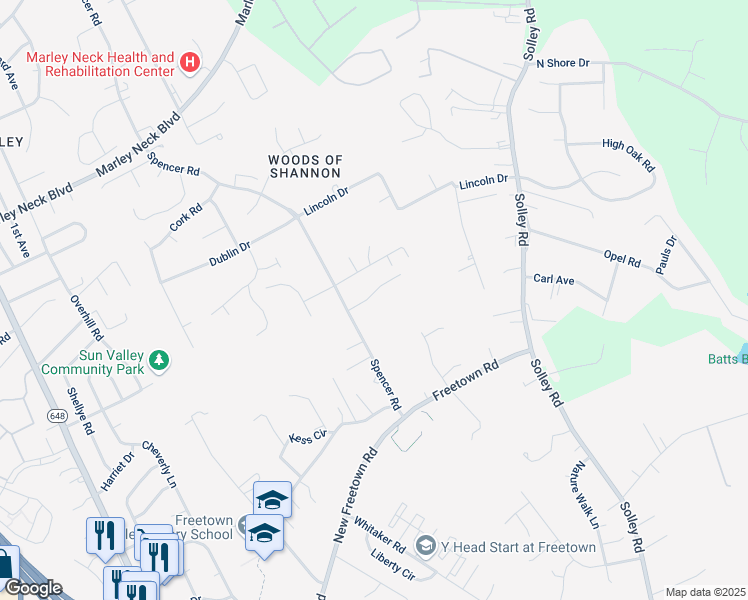 map of restaurants, bars, coffee shops, grocery stores, and more near 409 Pine Way Drive in Glen Burnie