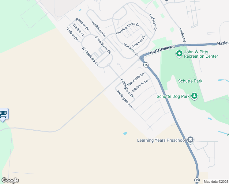 map of restaurants, bars, coffee shops, grocery stores, and more near 30 Wellington Way in Dover