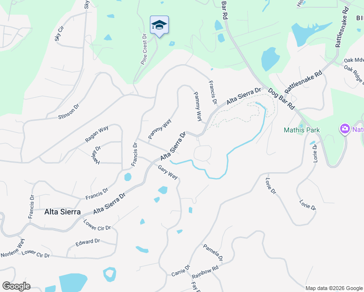 map of restaurants, bars, coffee shops, grocery stores, and more near 12201 Alta Sierra Drive in Grass Valley