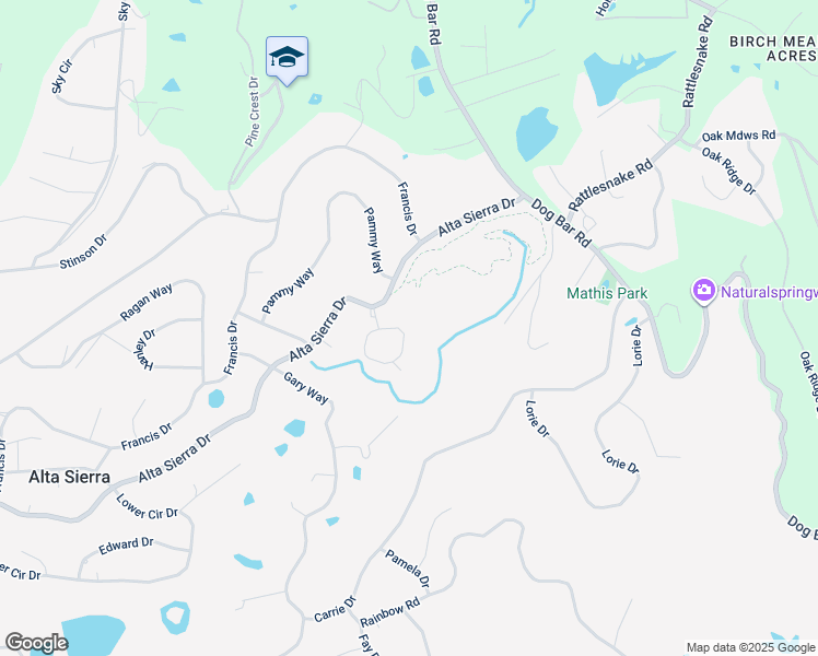 map of restaurants, bars, coffee shops, grocery stores, and more near 15441 Kingsbury Circle in Grass Valley