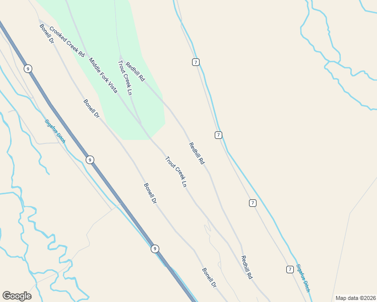 map of restaurants, bars, coffee shops, grocery stores, and more near 1456 Redhill Road in Fairplay