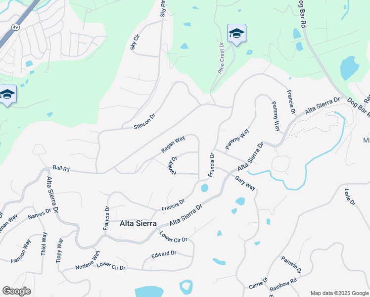 map of restaurants, bars, coffee shops, grocery stores, and more near 11791 Hanley Drive in Grass Valley