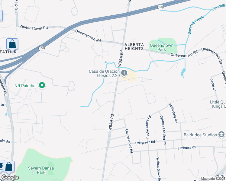 map of restaurants, bars, coffee shops, grocery stores, and more near 700 Dorol Court in Severn