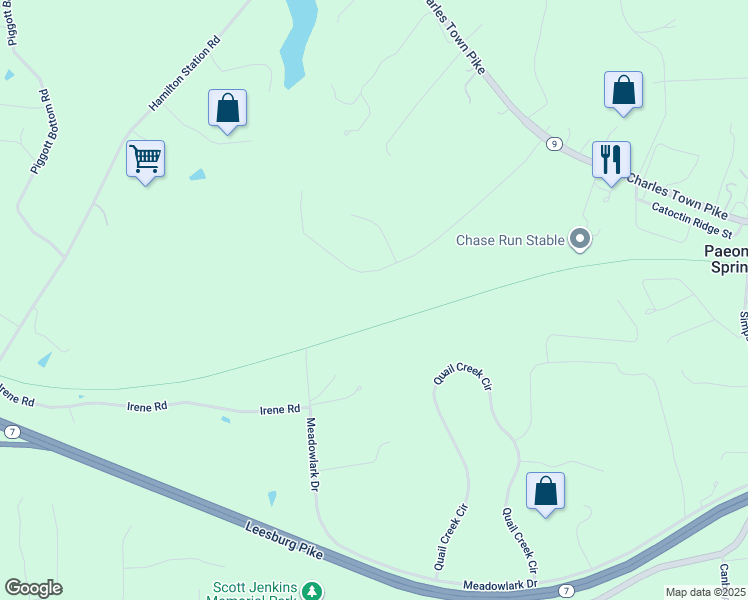 map of restaurants, bars, coffee shops, grocery stores, and more near 39527 Golden Springs Ct in Hamilton