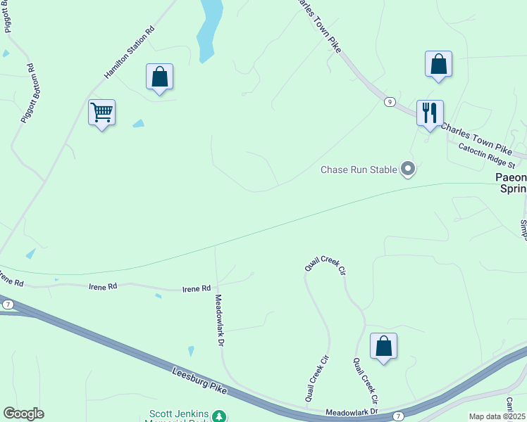 map of restaurants, bars, coffee shops, grocery stores, and more near 39527 Golden Springs Ct in Hamilton
