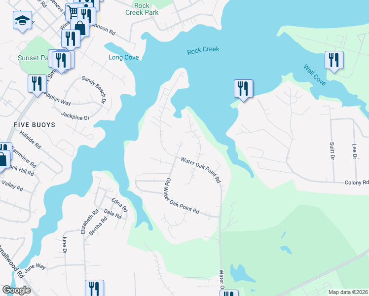 map of restaurants, bars, coffee shops, grocery stores, and more near 1201 Waterton Court in Pasadena
