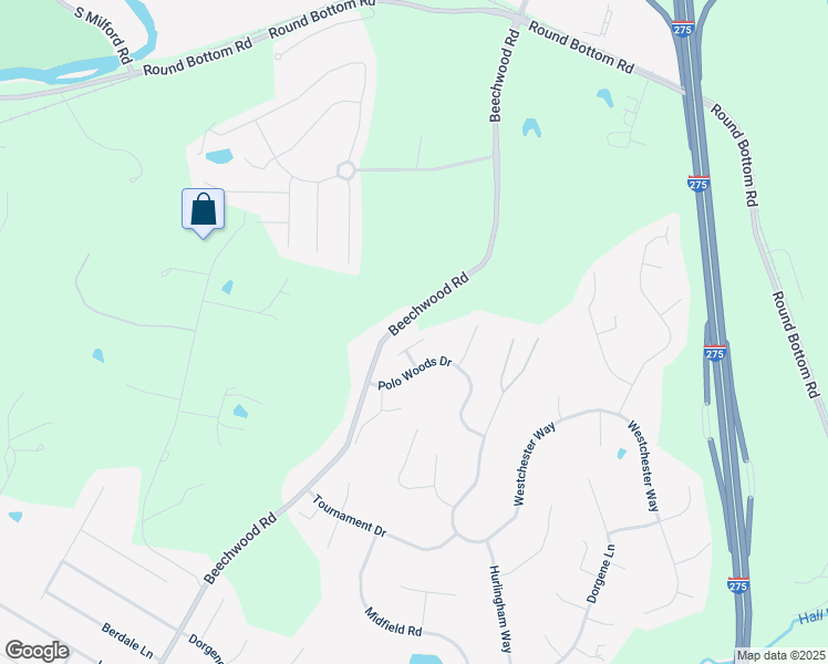 map of restaurants, bars, coffee shops, grocery stores, and more near 646 Polo Woods Dr in Cincinnati