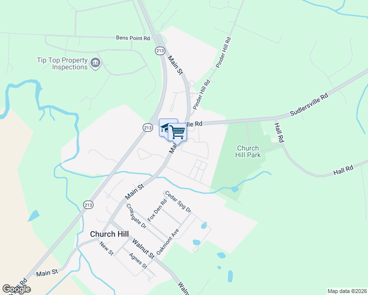 map of restaurants, bars, coffee shops, grocery stores, and more near 620 Main Street in Church Hill