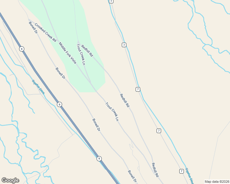 map of restaurants, bars, coffee shops, grocery stores, and more near 1467 Redhill Road in Fairplay