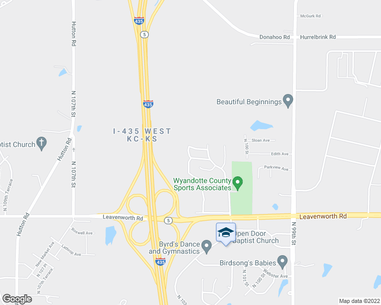 map of restaurants, bars, coffee shops, grocery stores, and more near 3309 North 103rd Place in Kansas City