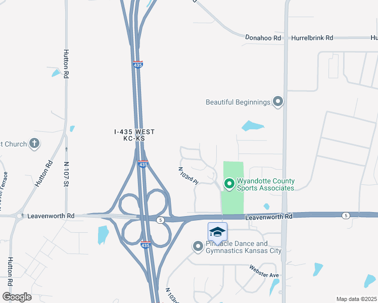 map of restaurants, bars, coffee shops, grocery stores, and more near 10348 Edith Avenue in Kansas City