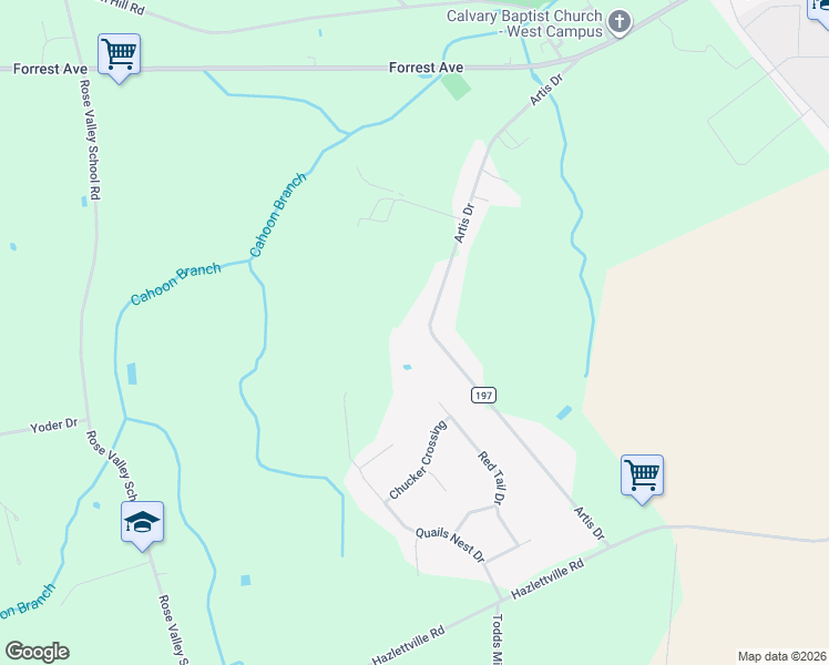 map of restaurants, bars, coffee shops, grocery stores, and more near 615 Artis Drive in Dover