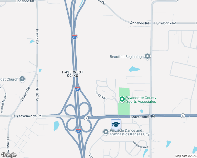 map of restaurants, bars, coffee shops, grocery stores, and more near 10360 Sloan Avenue in Kansas City