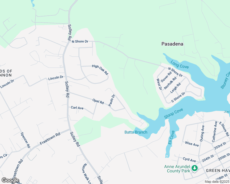 map of restaurants, bars, coffee shops, grocery stores, and more near 8005 Stone Haven Drive in Glen Burnie