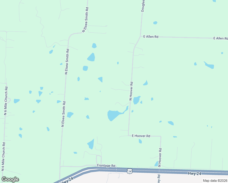 map of restaurants, bars, coffee shops, grocery stores, and more near 2618 North Hoover Road in Buckner