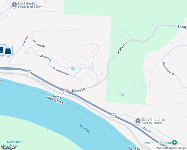 map of restaurants, bars, coffee shops, grocery stores, and more near 58 Saint Andrews Drive in North Bend