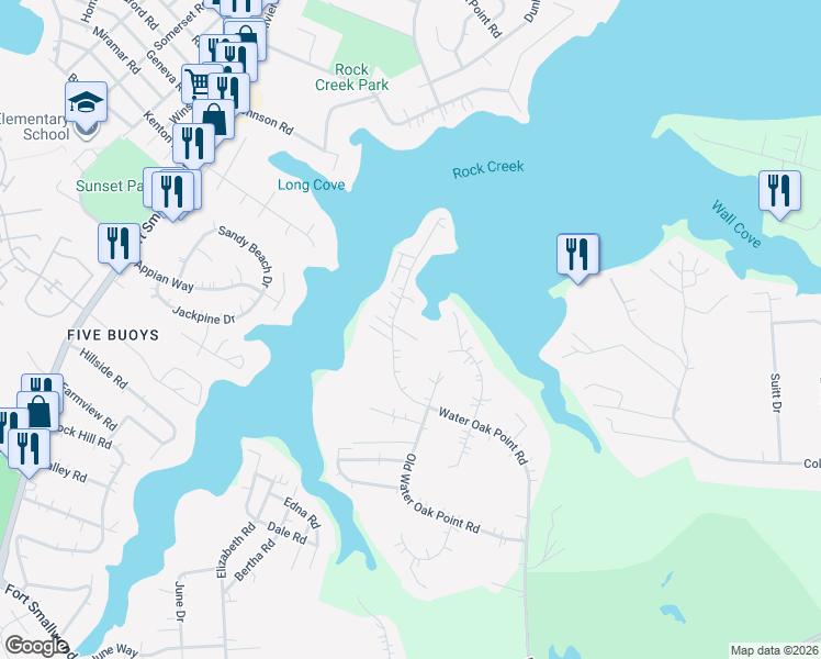 map of restaurants, bars, coffee shops, grocery stores, and more near 1312 Tuggies Road in Pasadena
