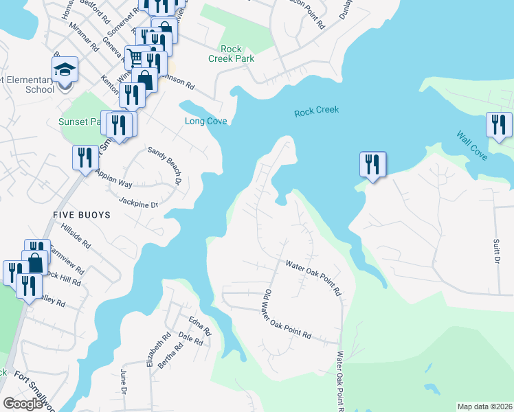 map of restaurants, bars, coffee shops, grocery stores, and more near 1300 Tuggies Road in Pasadena
