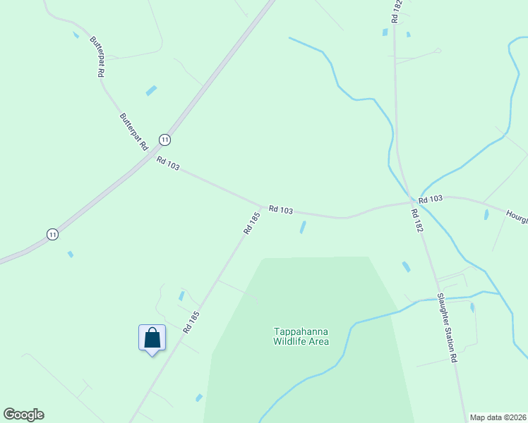 map of restaurants, bars, coffee shops, grocery stores, and more near Road 103 in Hartly