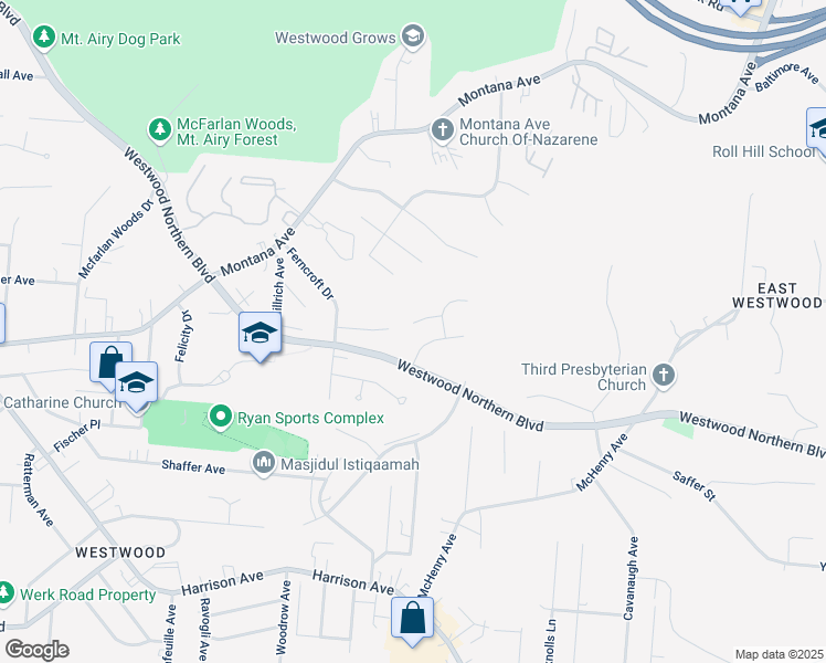 map of restaurants, bars, coffee shops, grocery stores, and more near 2497 Deercove Ct. in Cincinnati