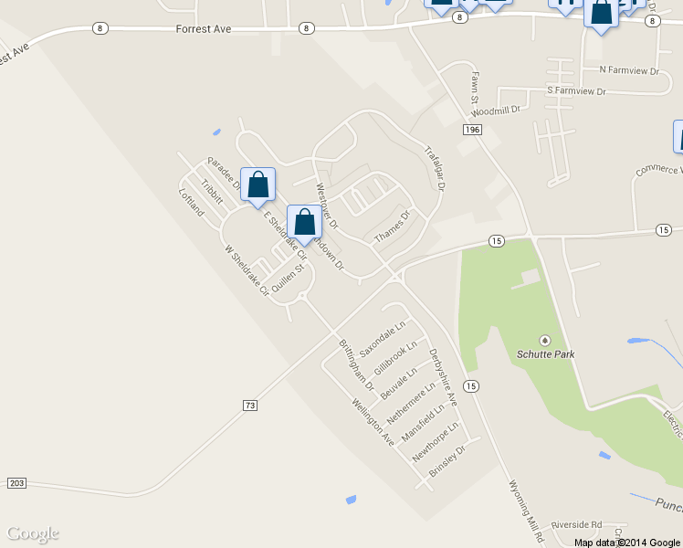 map of restaurants, bars, coffee shops, grocery stores, and more near 213 Northdown Drive in Dover