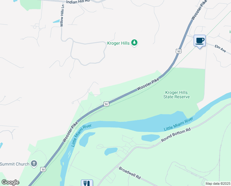 map of restaurants, bars, coffee shops, grocery stores, and more near 8598 Wooster Pike in Cincinnati