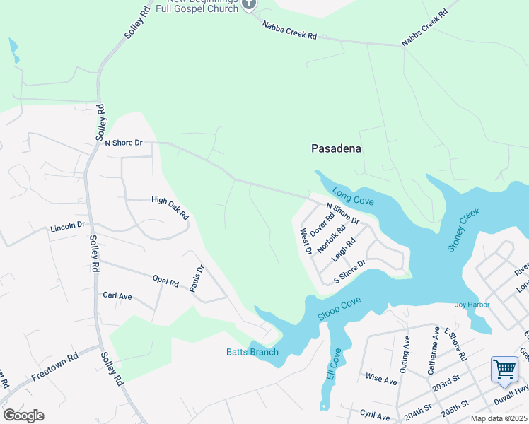 map of restaurants, bars, coffee shops, grocery stores, and more near 8215 Anglers Edge Court in Glen Burnie