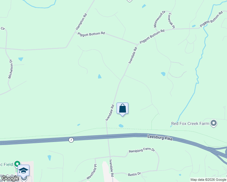 map of restaurants, bars, coffee shops, grocery stores, and more near 16869 Ivandale Road in Hamilton
