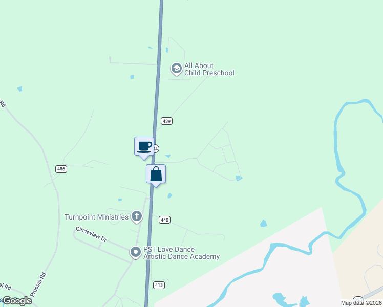 map of restaurants, bars, coffee shops, grocery stores, and more near 167 Mill Run in Waverly