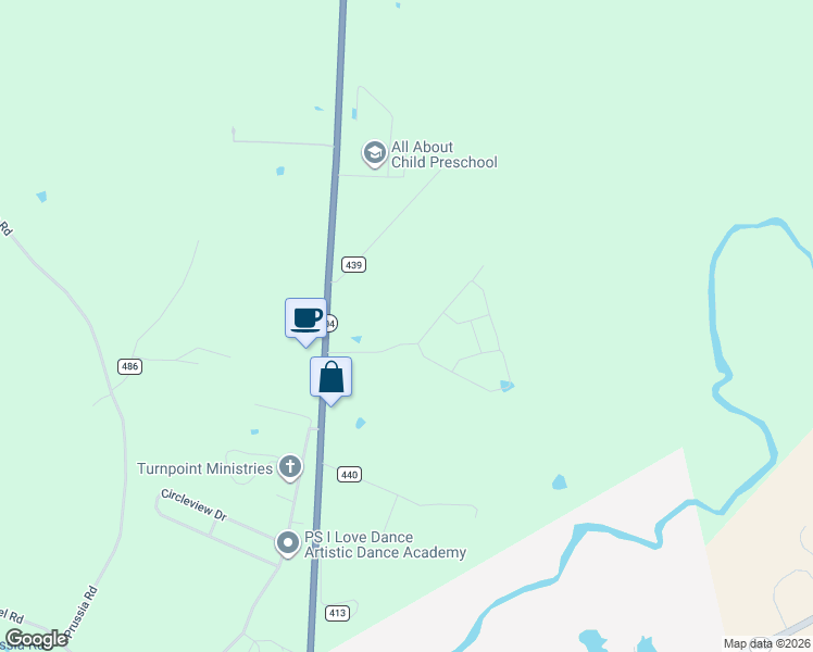 map of restaurants, bars, coffee shops, grocery stores, and more near 167 Mill Run in Waverly